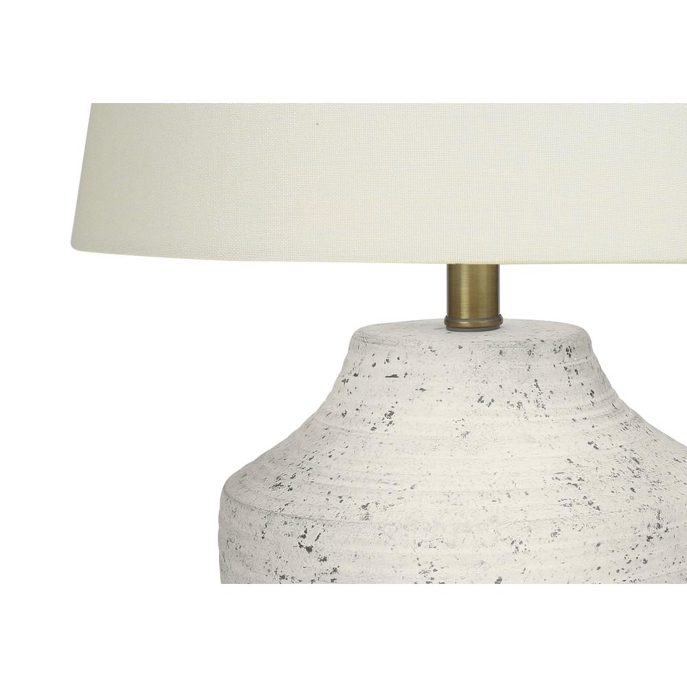 Lighting, 20"H, Table Lamp, Cream Concrete, Ivory / Cream Shade, Modern. Picture 3