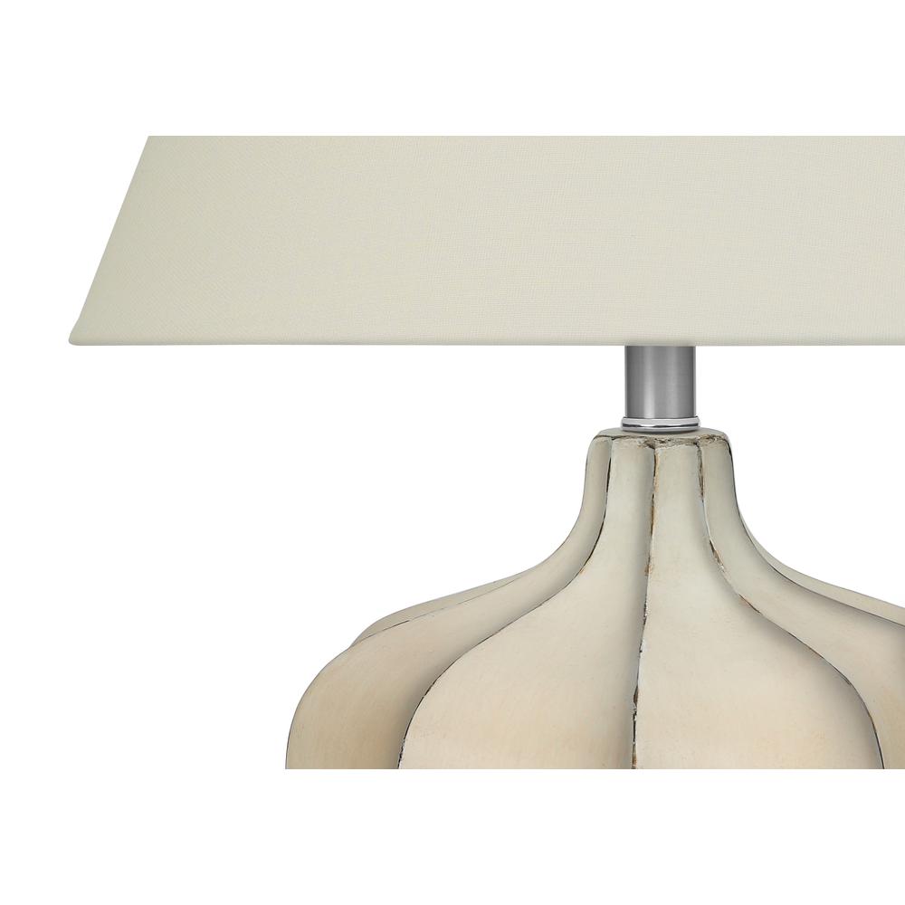 Lighting, 21"H, Table Lamp, Cream Resin, Ivory / Cream Shade, Transitional. Picture 3
