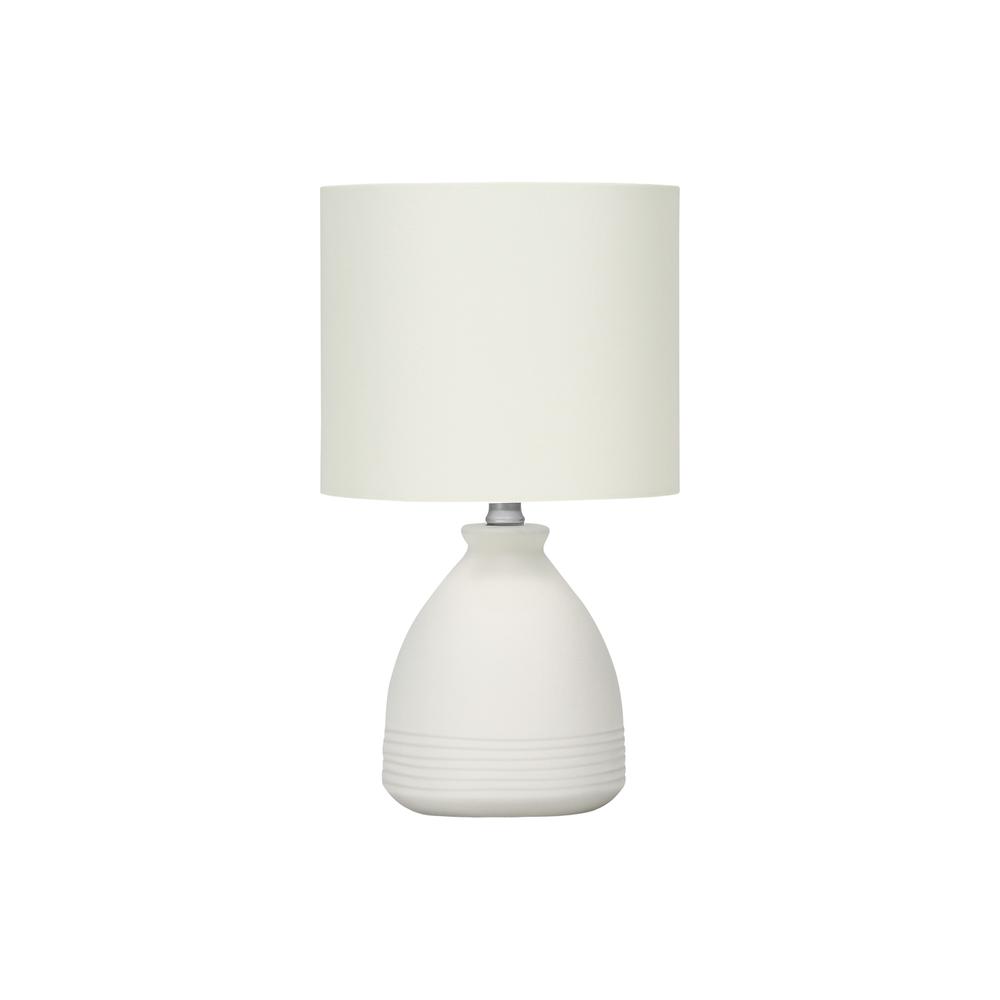 Lighting, 17"H, Table Lamp, Cream Ceramic, Ivory / Cream Shade, Modern. The main picture.