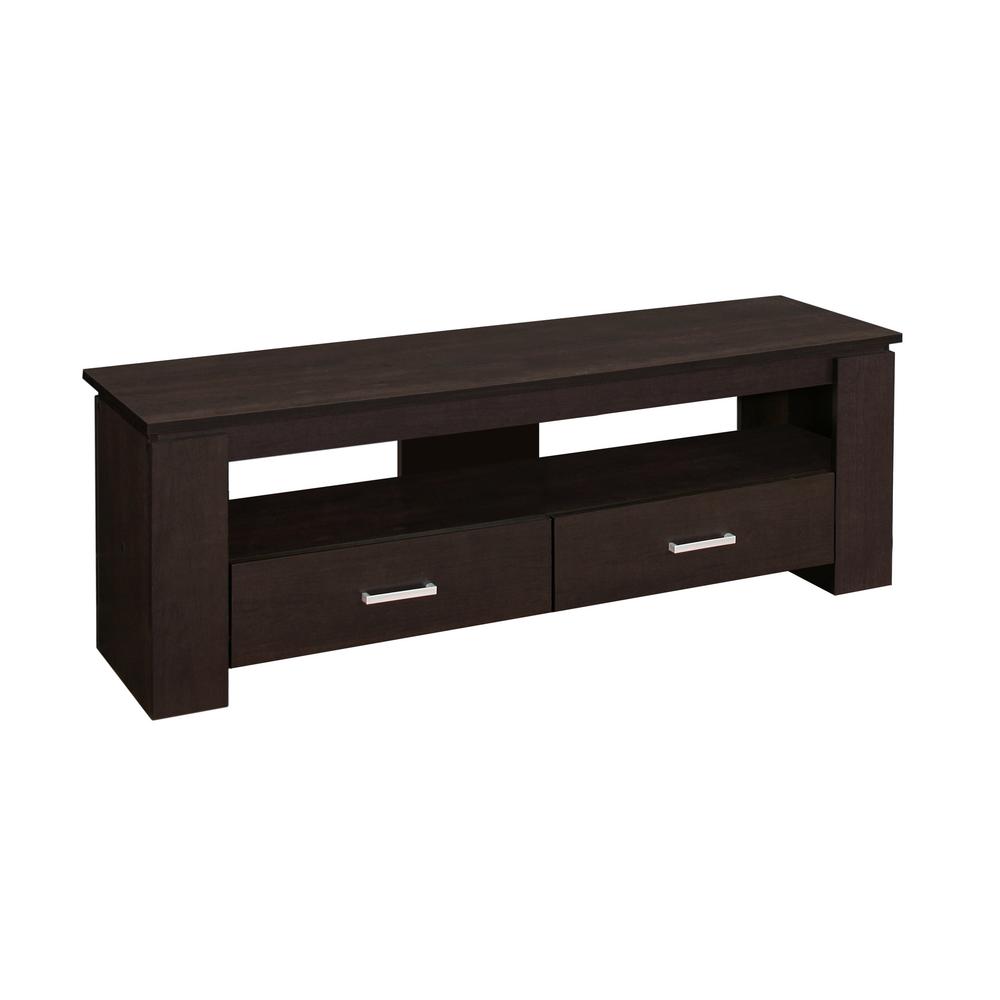 TV STAND - 48"L / CAPPUCCINO WITH STORAGE DRAWERS. The main picture.