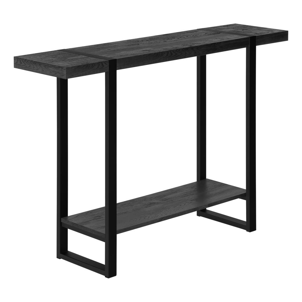 ACCENT TABLE - 48"L / BLACK RECLAIMED WOOD-LOOK / BLACK. The main picture.