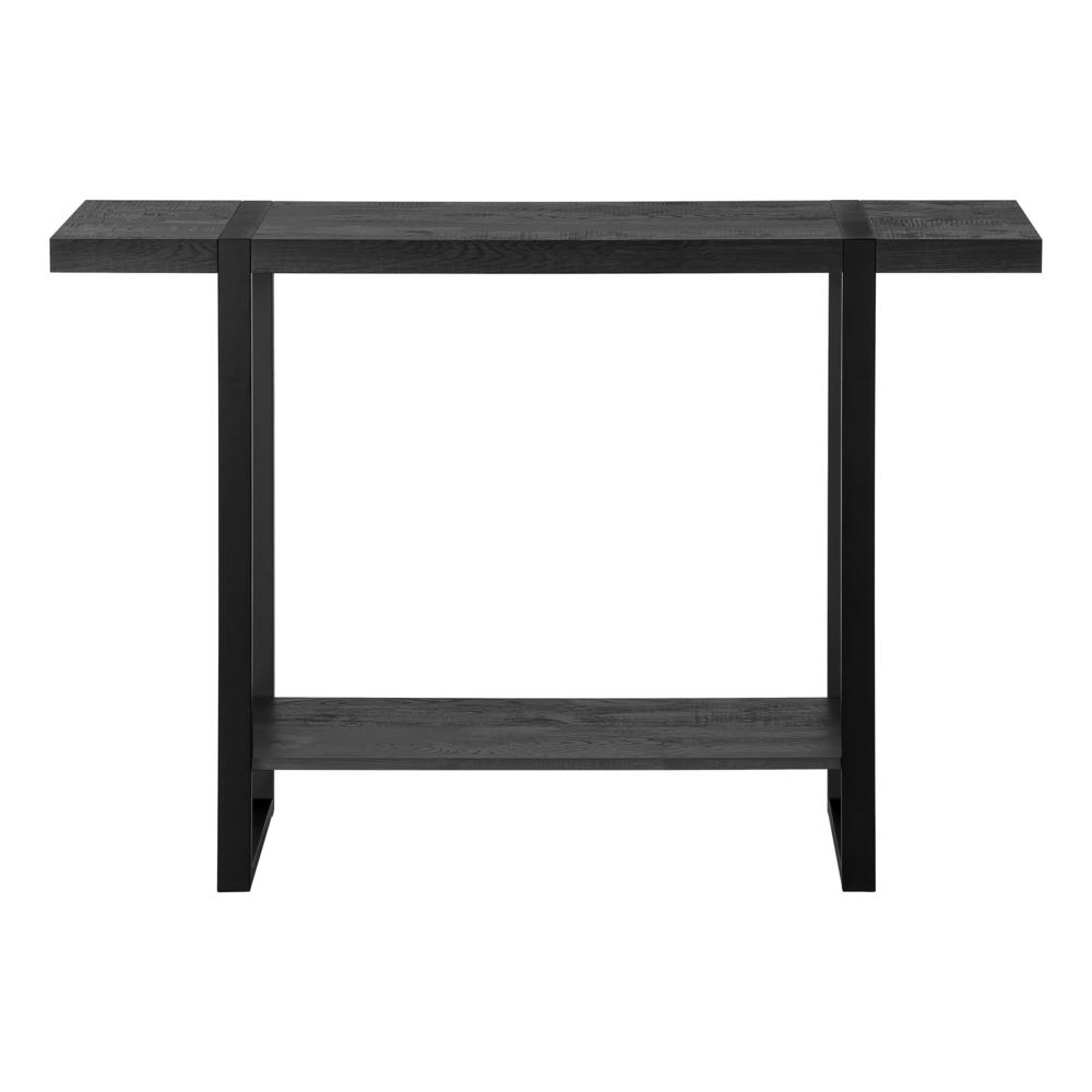 ACCENT TABLE - 48"L / BLACK RECLAIMED WOOD-LOOK / BLACK. Picture 5