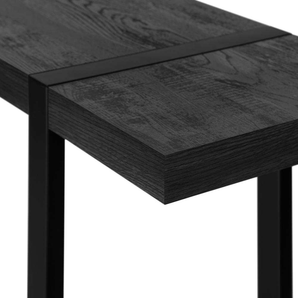 ACCENT TABLE - 48"L / BLACK RECLAIMED WOOD-LOOK / BLACK. Picture 9