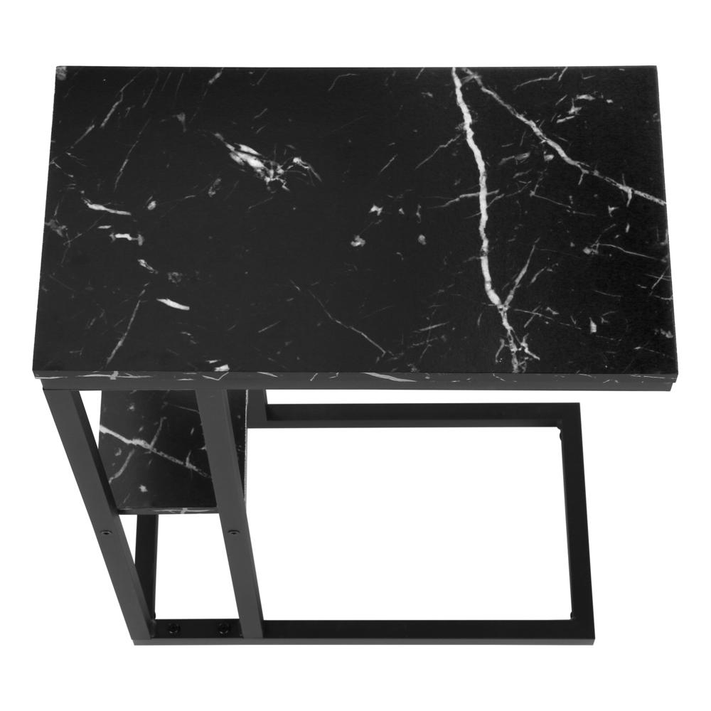 ACCENT TABLE - 25"H / BLACK MARBLE / BLACK METAL I 3674. Picture 5