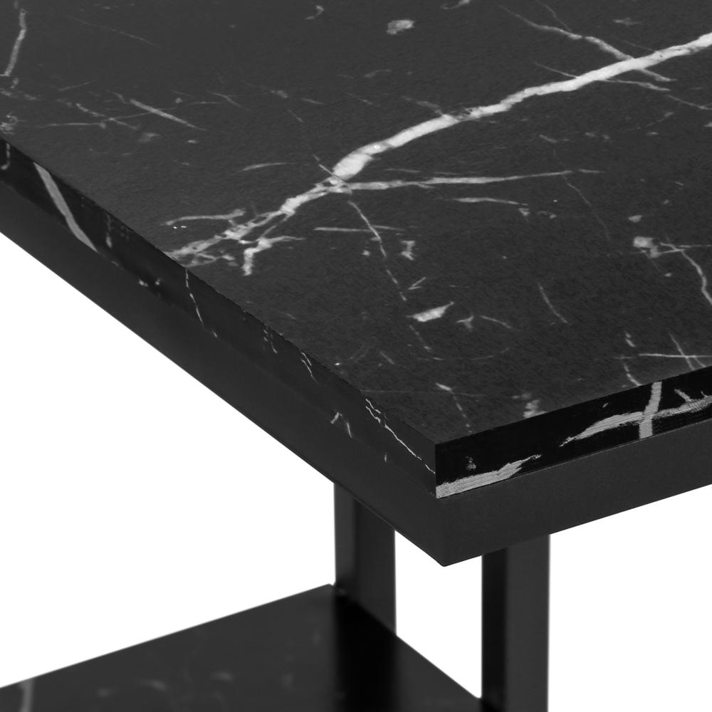 ACCENT TABLE - 25"H / BLACK MARBLE / BLACK METAL I 3674. Picture 6