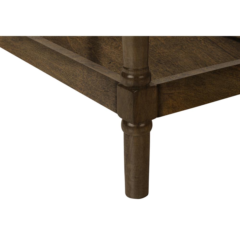 Accent Table, 2 Tier, Narrow, Lamp, Storage Drawer, Brown Veneer, Traditional. Picture 8