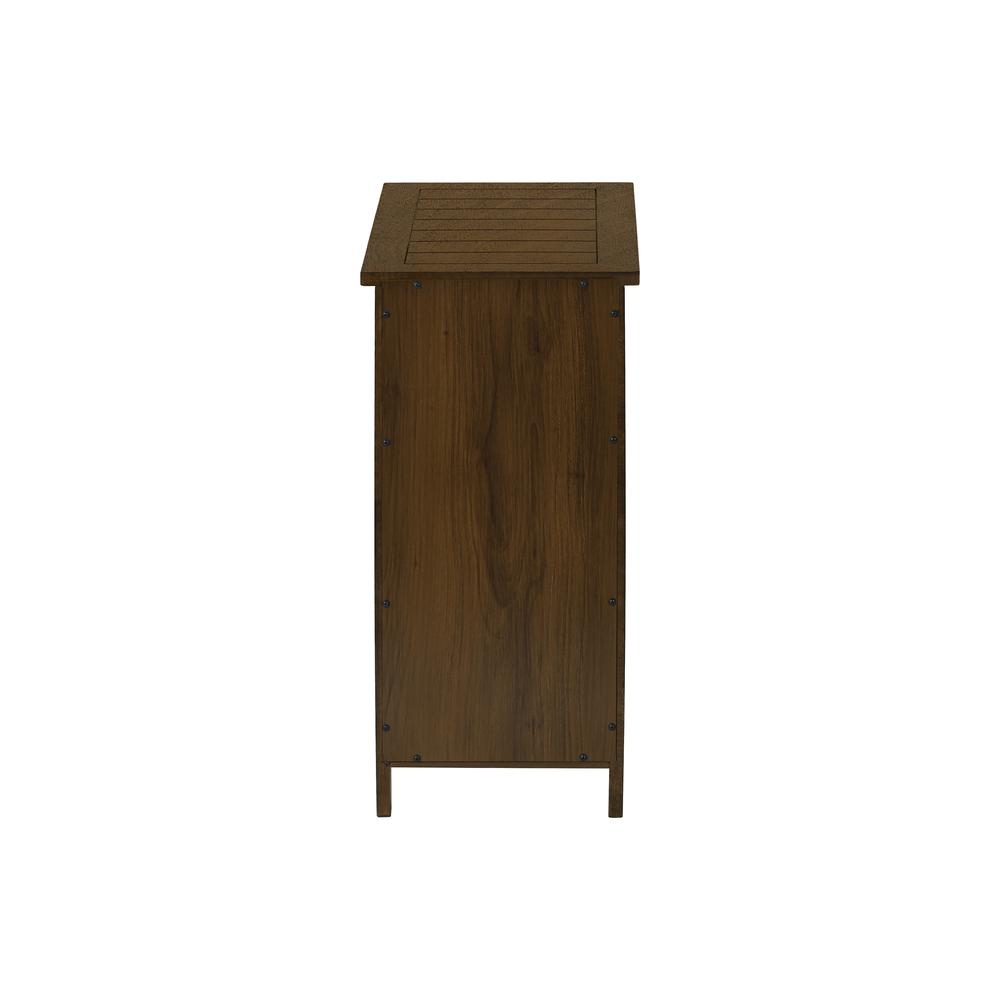 Accent Table, Narrow, Storage Drawer, Lamp, Brown Veneer, Transitional. Picture 4