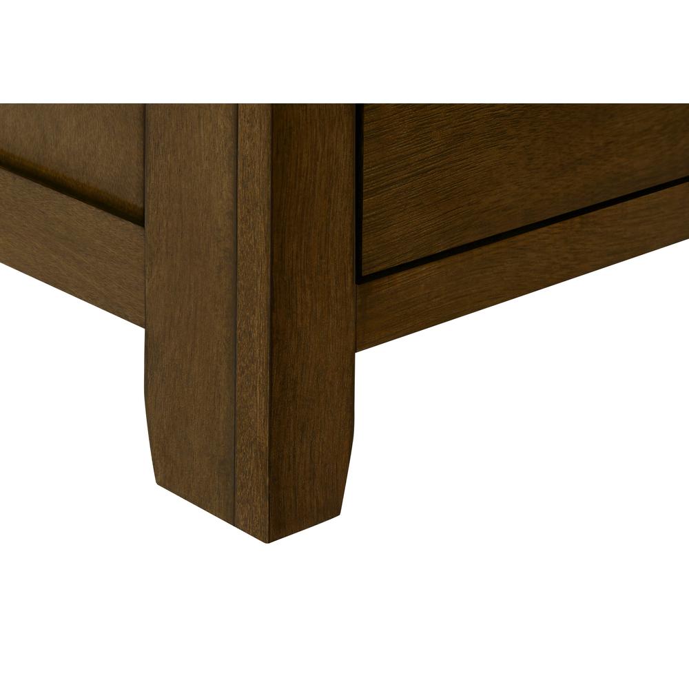 Accent Table, Narrow, Storage Drawer, Lamp, Brown Veneer, Transitional. Picture 9