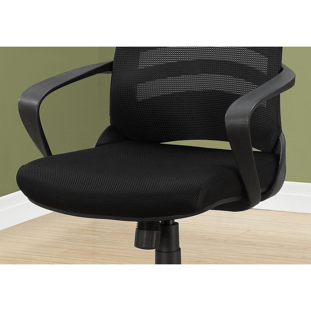 OFFICE CHAIR - BLACK / BLACK MESH / MID BACK / MULTI POSITION. Picture 3