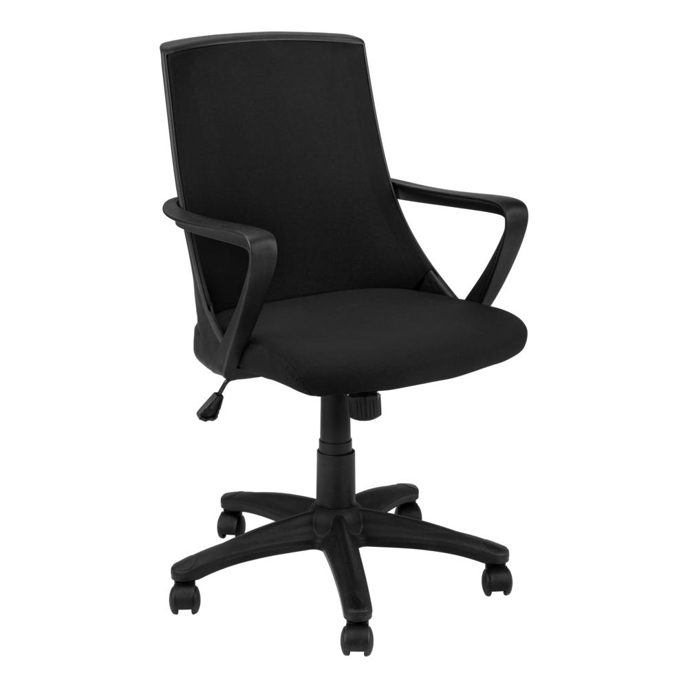 OFFICE CHAIR - BLACK / BLACK MESH / MULTI POSITION. The main picture.