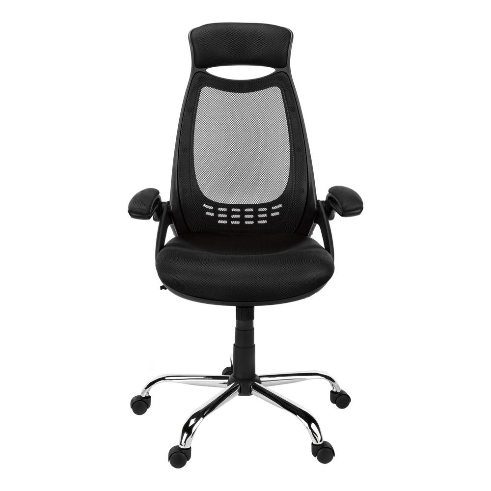 OFFICE CHAIR - BLACK MESH / CHROME HIGH-BACK EXECUTIVE. Picture 6