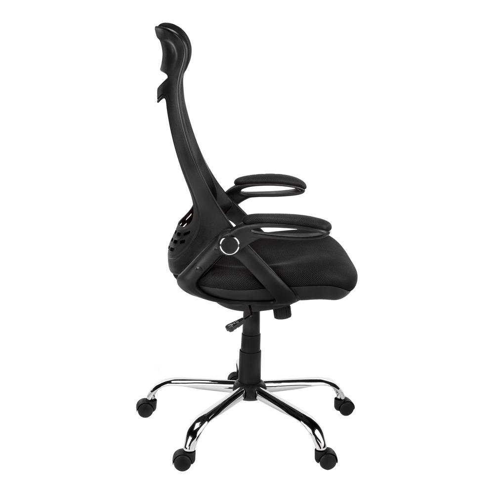 OFFICE CHAIR - BLACK MESH / CHROME HIGH-BACK EXECUTIVE. Picture 8