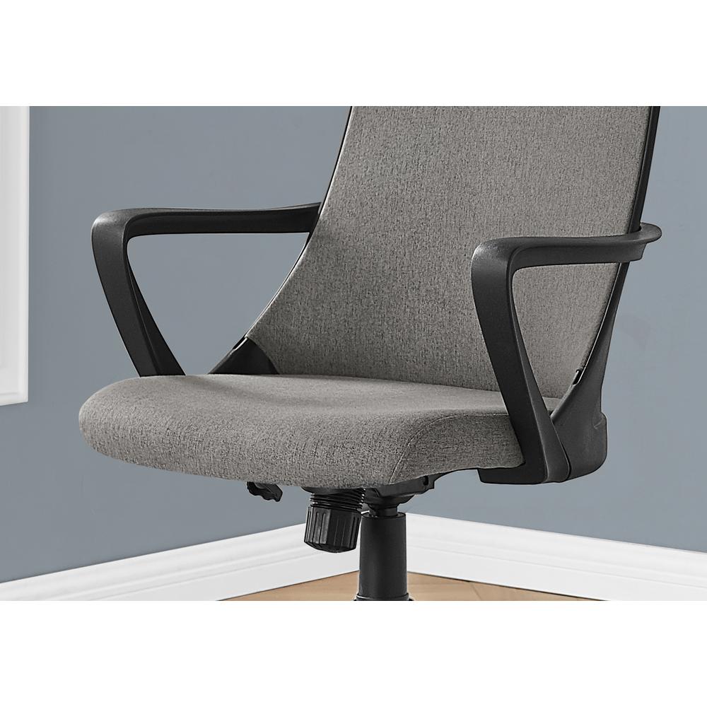 OFFICE CHAIR in BLACK / DARK GREY FABRIC / MULTI POSITION. Picture 3