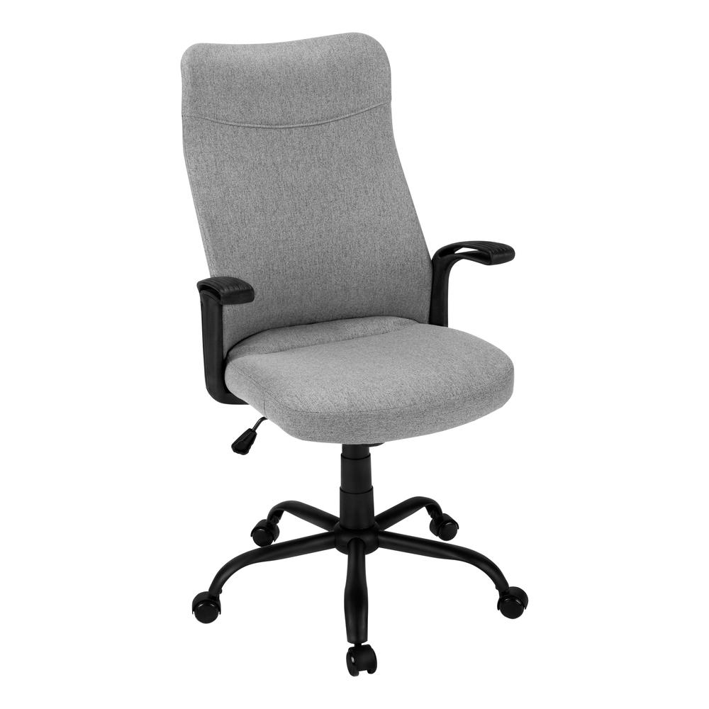 OFFICE CHAIR - BLACK / DARK GREY FABRIC / MULTI POSITION. The main picture.