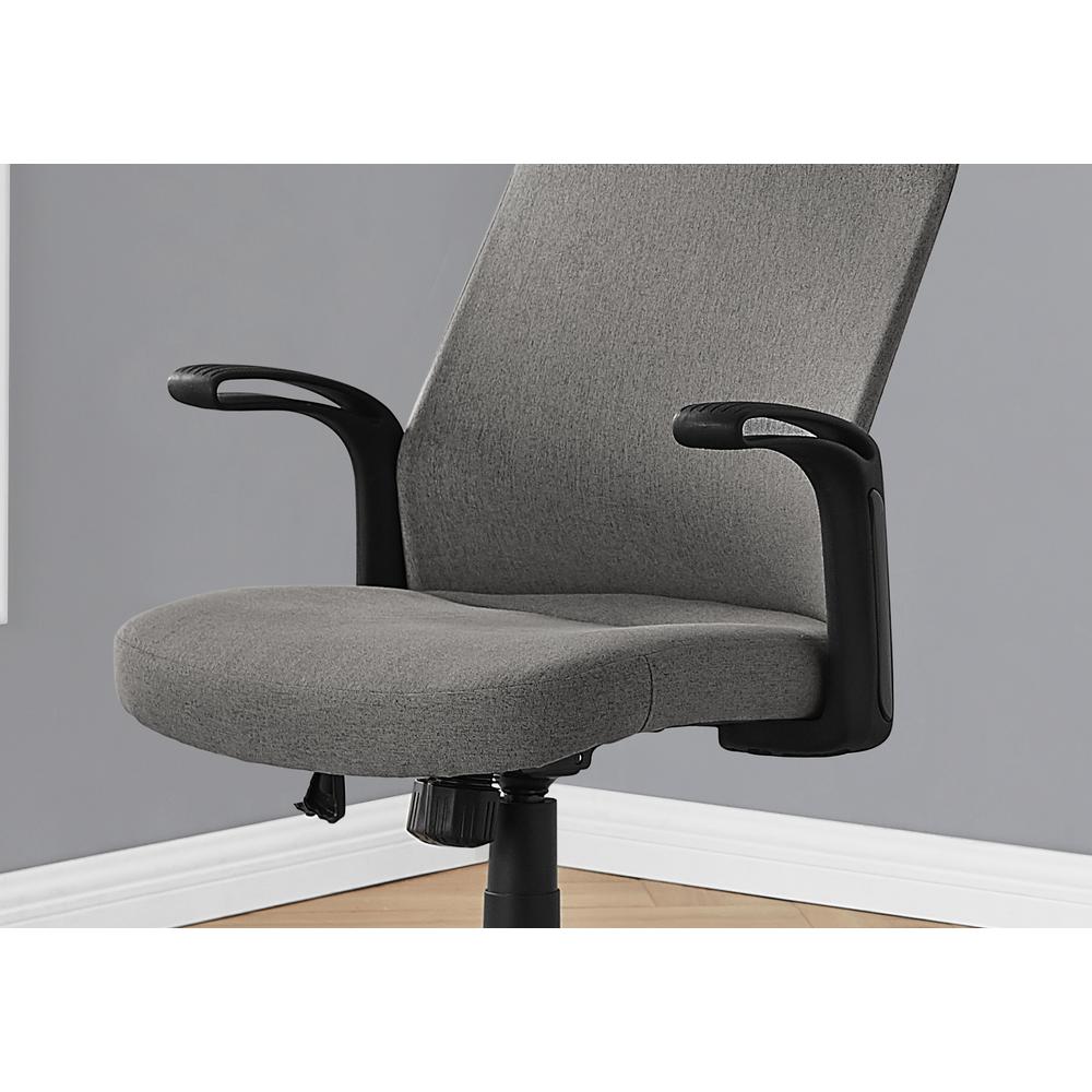 OFFICE CHAIR - BLACK / DARK GREY FABRIC / MULTI POSITION. Picture 3