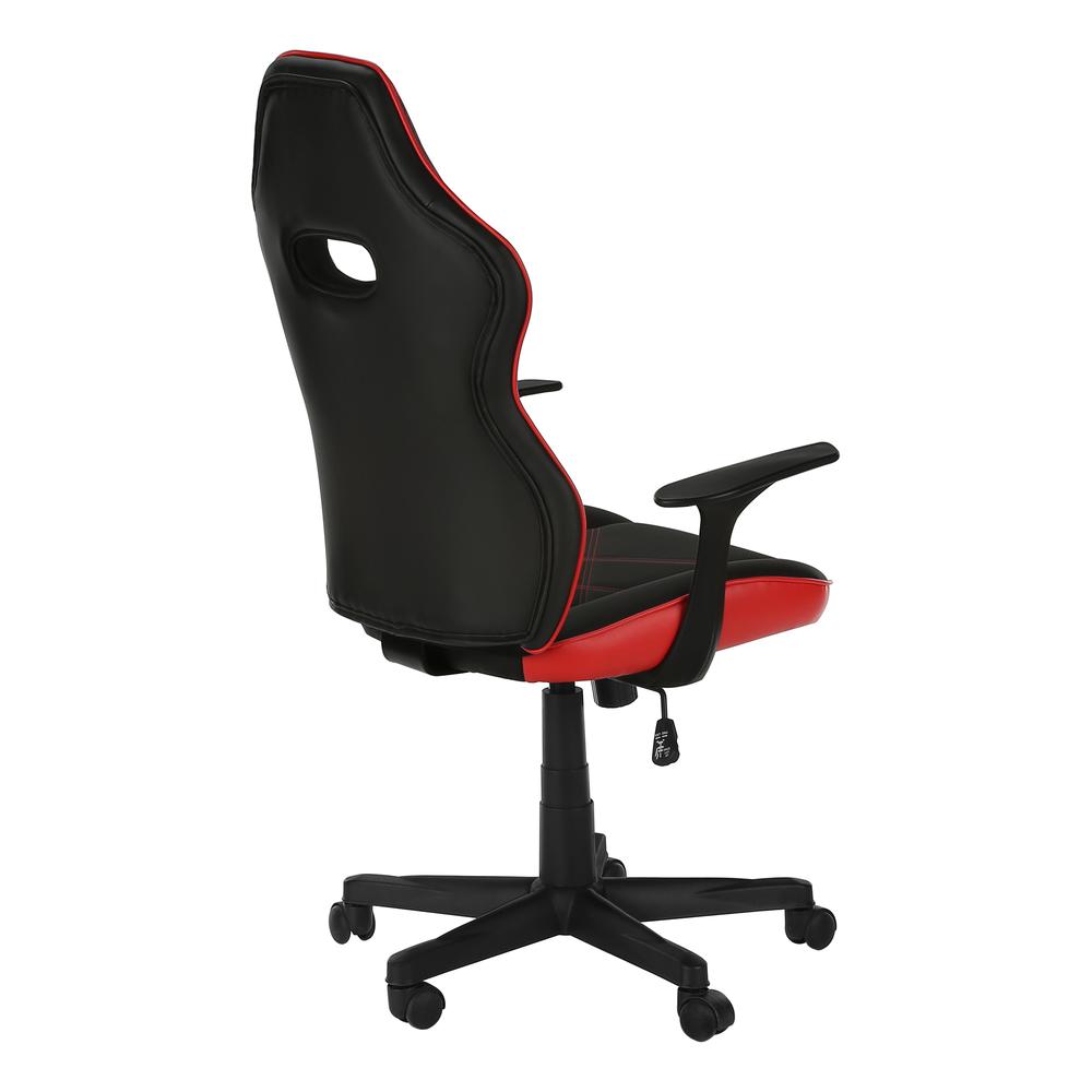 OFFICE CHAIR - GAMING / BLACK / RED LEATHER-LOOK. Picture 3