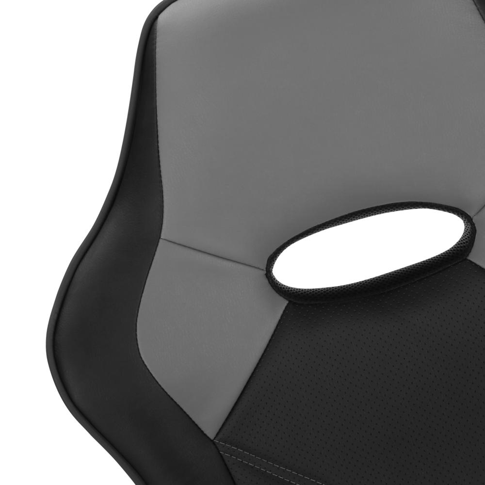 OFFICE CHAIR - GAMING / BLACK / GREY LEATHER-LOOK. Picture 6
