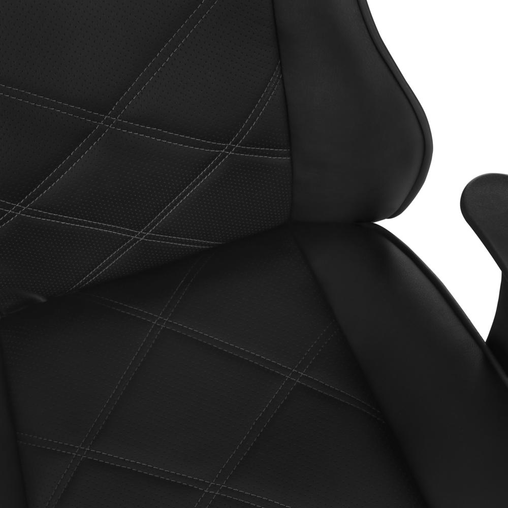 OFFICE CHAIR - GAMING / BLACK / GREY LEATHER-LOOK. Picture 8