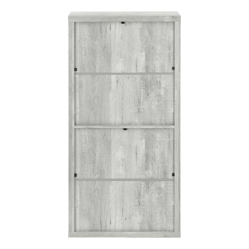BOOKCASE - 48"H / GREY RECLAIMED WOOD-LOOK / ADJ. SHELVES. Picture 8