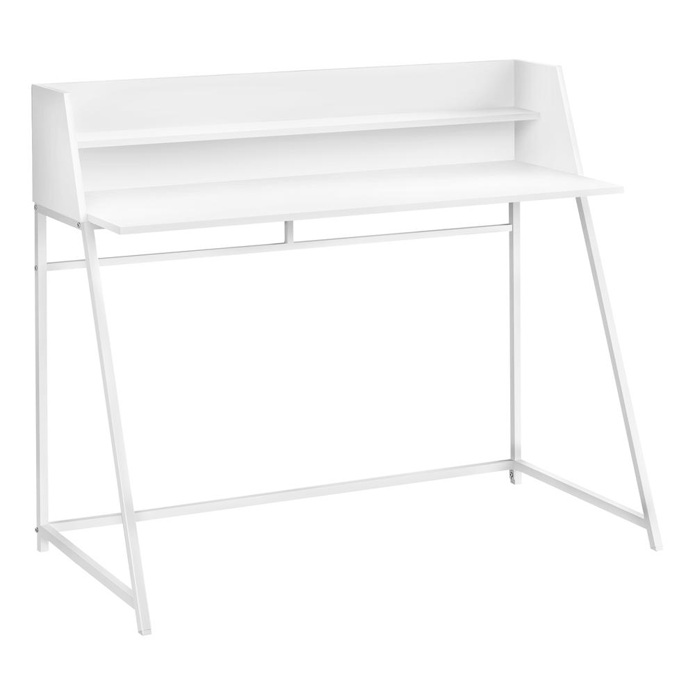 Computer Desk - 48"L / White / White Metal. Picture 1