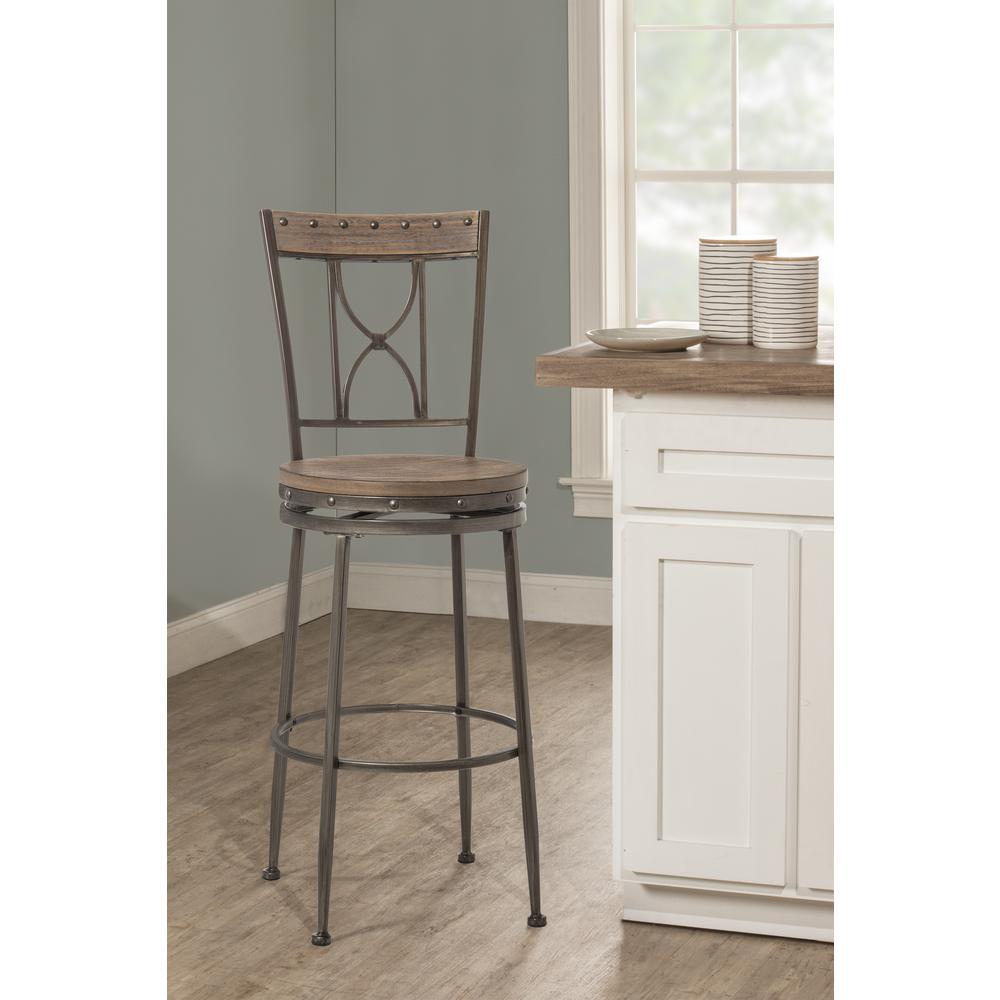 Paddock Swivel Bar Height Stool. Picture 2