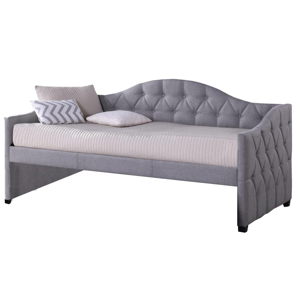 Jamie Upholstered Twin Daybed, Gray. Picture 1