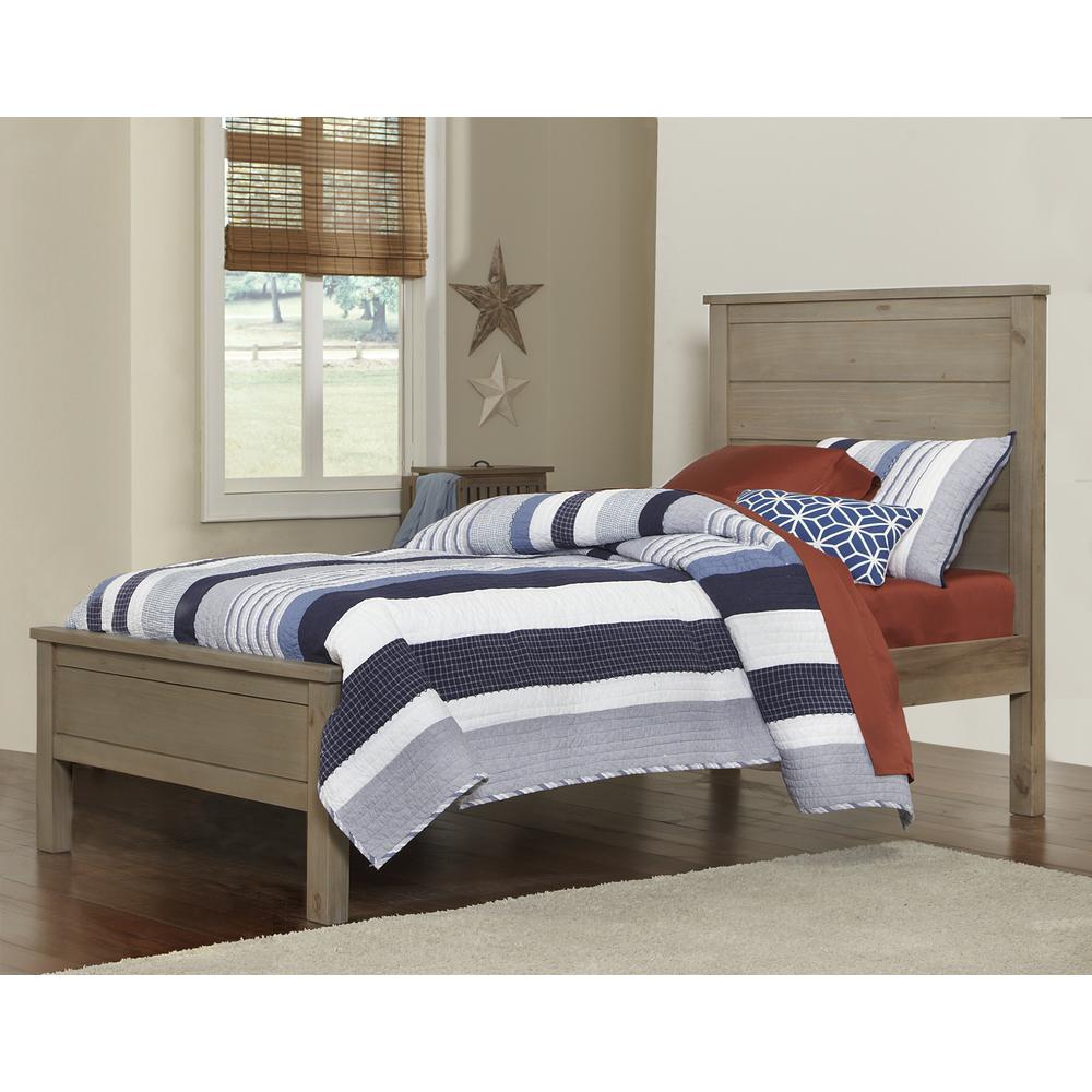 Hillsdale Kids and Teen Highlands Alex Wood Twin Panel Bed, Driftwood. Picture 2