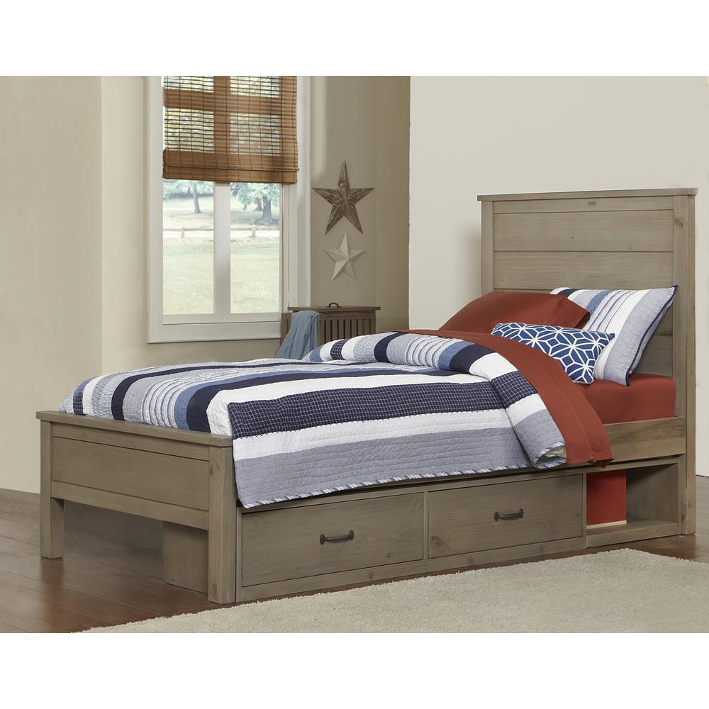 Hillsdale Kids and Teen Highlands Alex Wood Twin Panel Bed, Driftwood. Picture 3