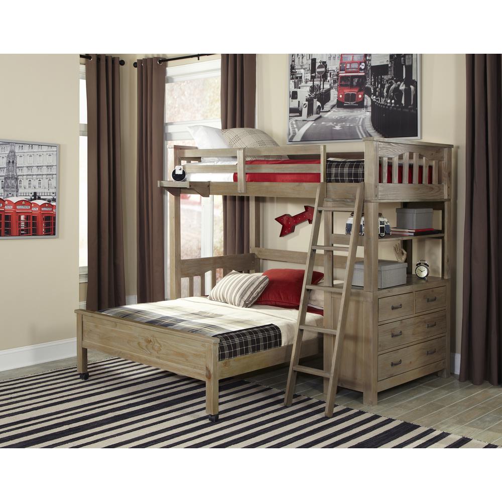 HIGHLANDS TWIN LOFT BED DRIFTWOOD. Picture 8