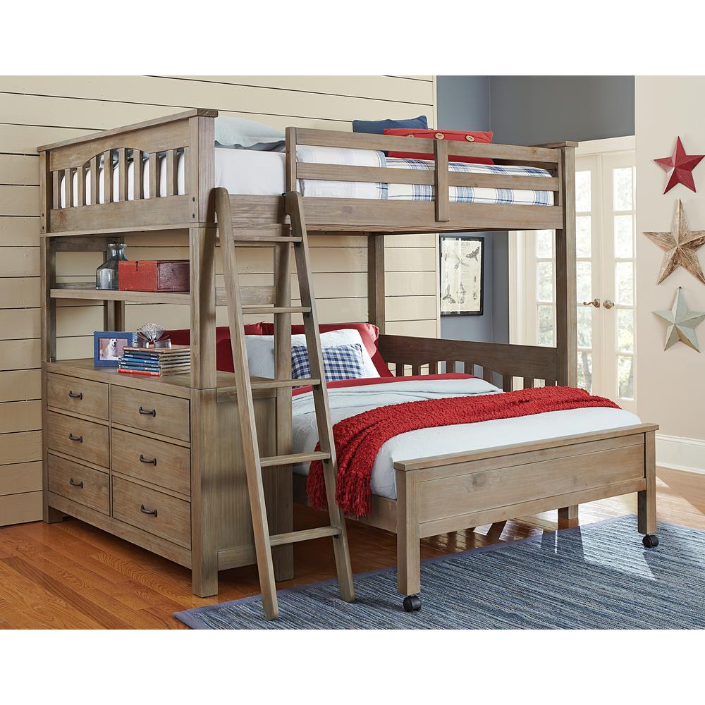 Highlands Full Loft Bed Driftwood. Picture 8