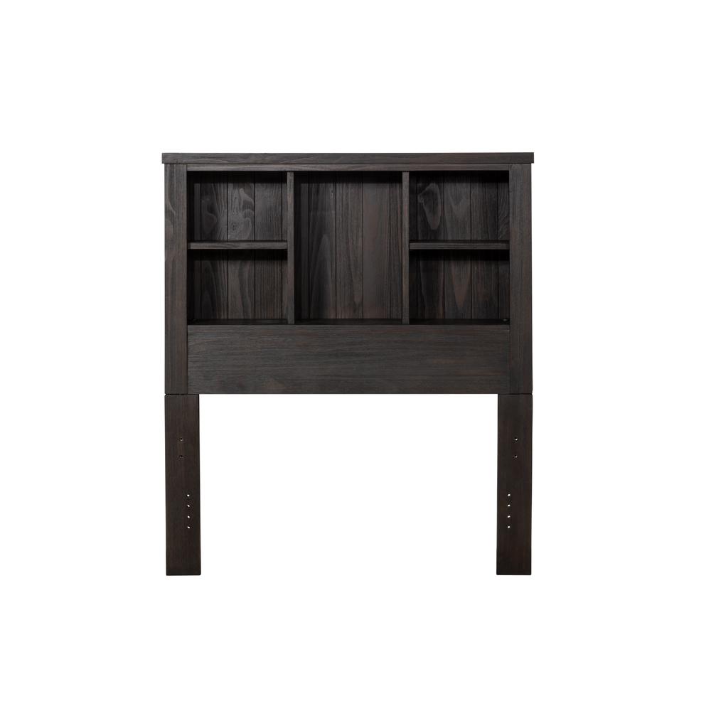 HIGHLANDS TWIN BOOKCASE HEADBOARD AND STAND - Metal Headboard Frame Not Included - Espresso Finish. Picture 2