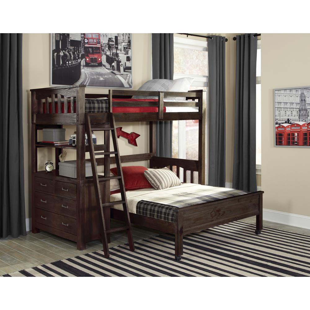 HIGHLANDS TWIN LOFT BED ESPRESSO. Picture 8