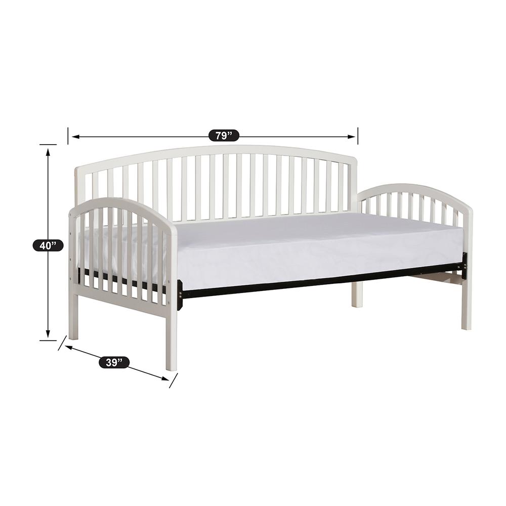 Carolina Daybed with Suspension Deck and Roll Out Trundle Unit, White. Picture 10