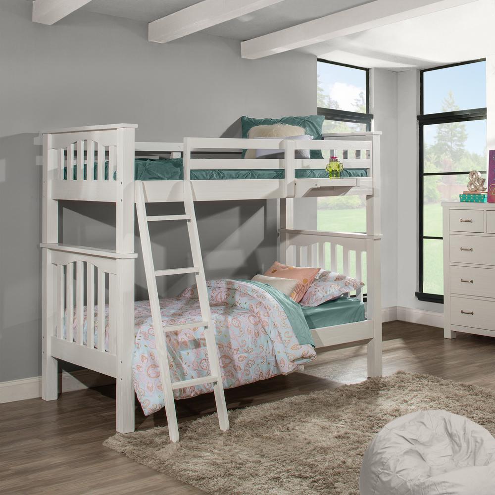 Highlands Haper Twin/Twin Bunk Bed - White Finish. Picture 2