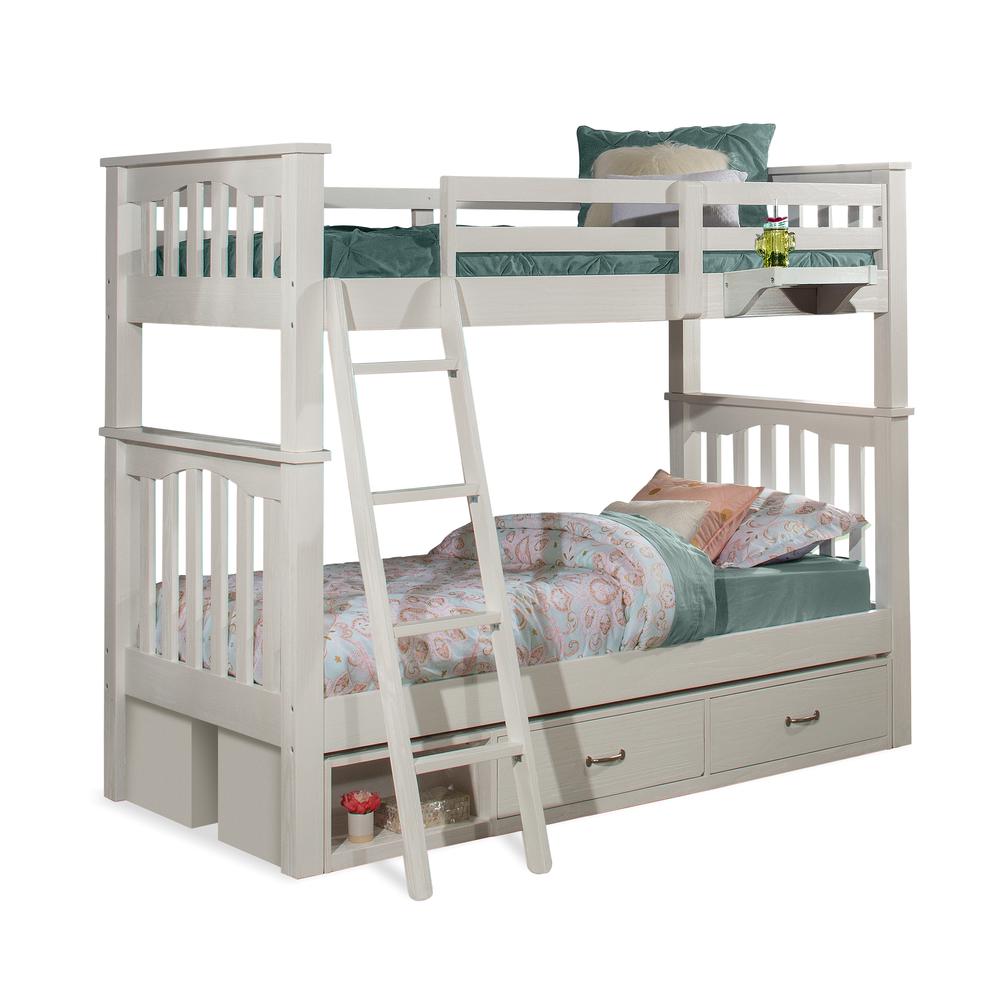 Highlands Haper Twin/Twin Bunk Bed - White Finish. Picture 4