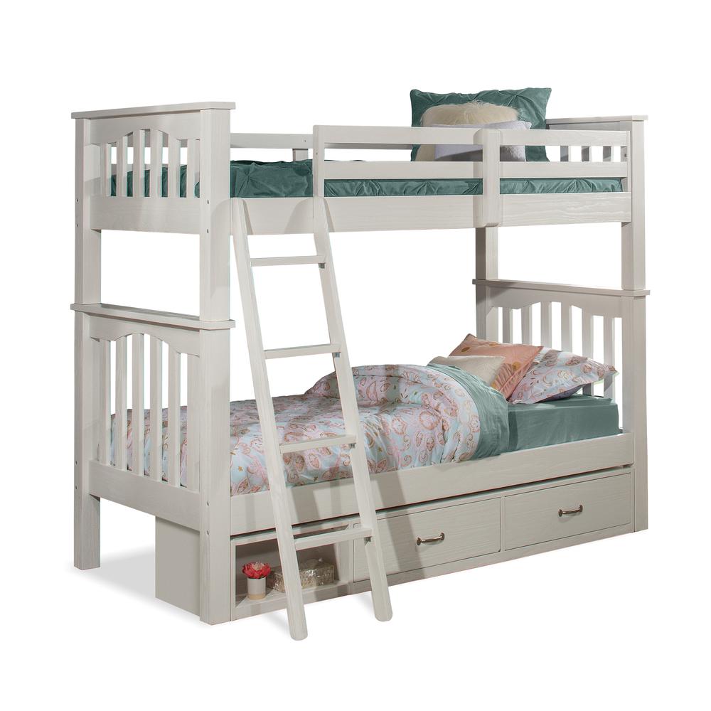 Highlands Haper Twin/Twin Bunk Bed - White Finish. Picture 23