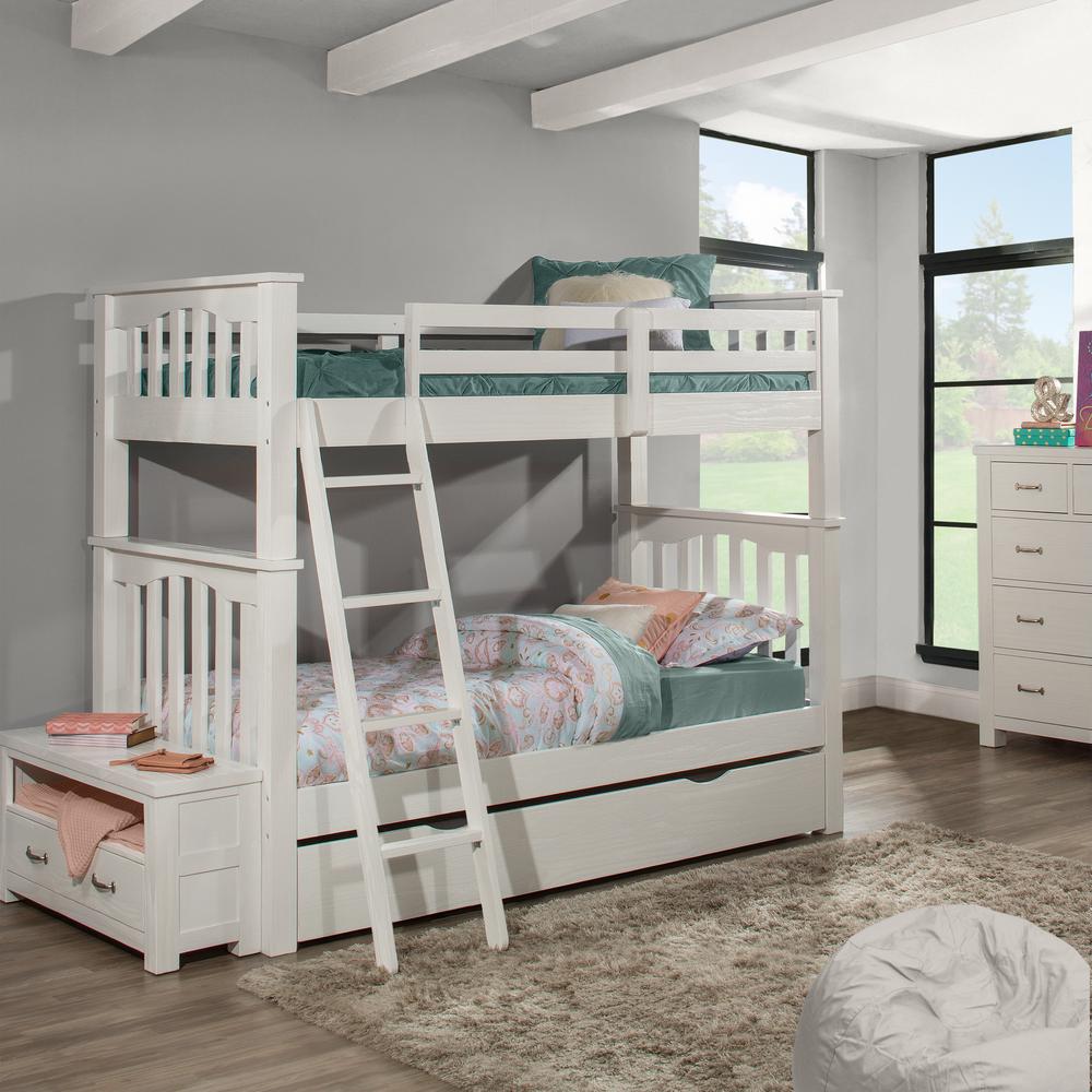 Highlands Haper Twin/Twin Bunk Bed - White Finish. Picture 30