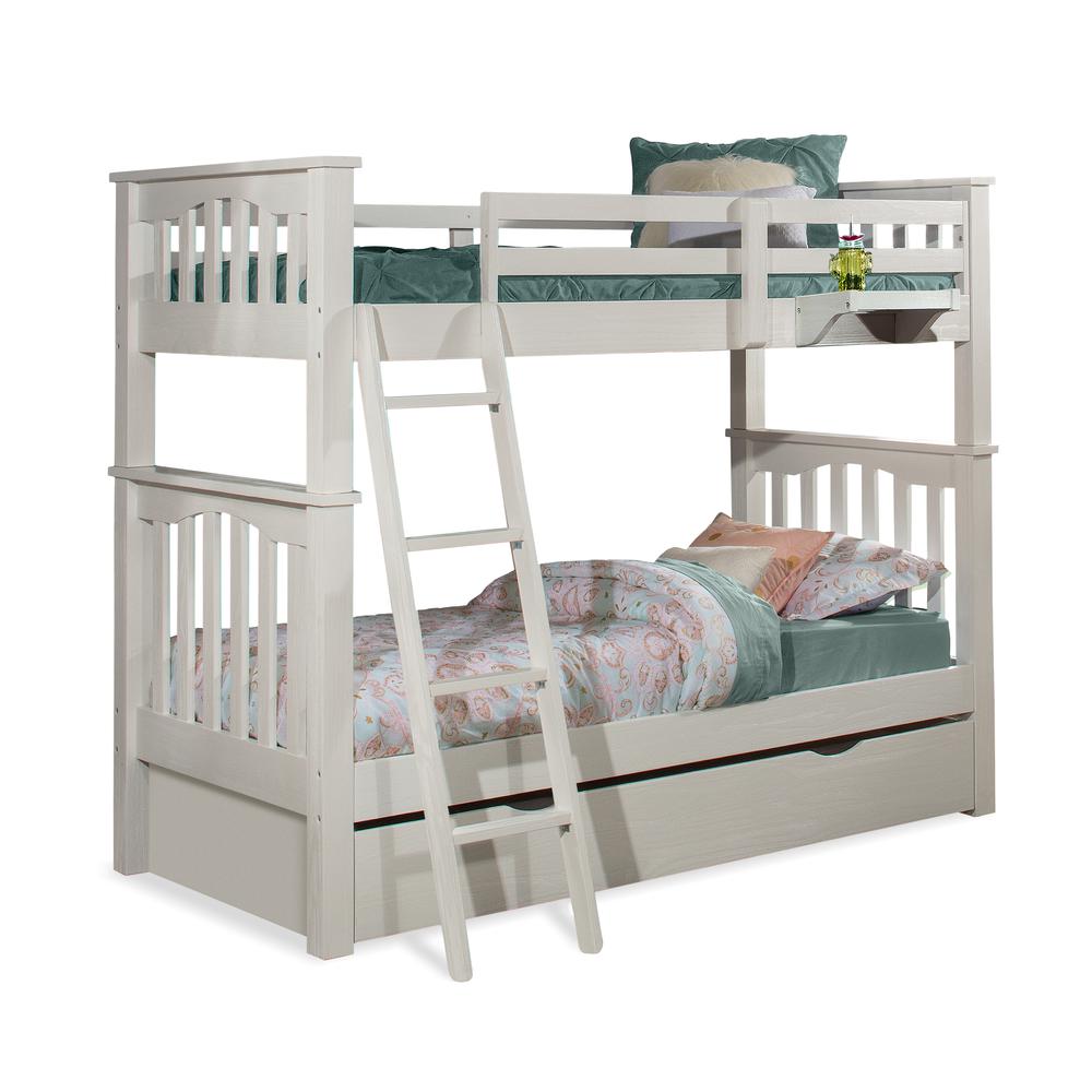 Highlands Haper Twin/Twin Bunk Bed - White Finish. Picture 1