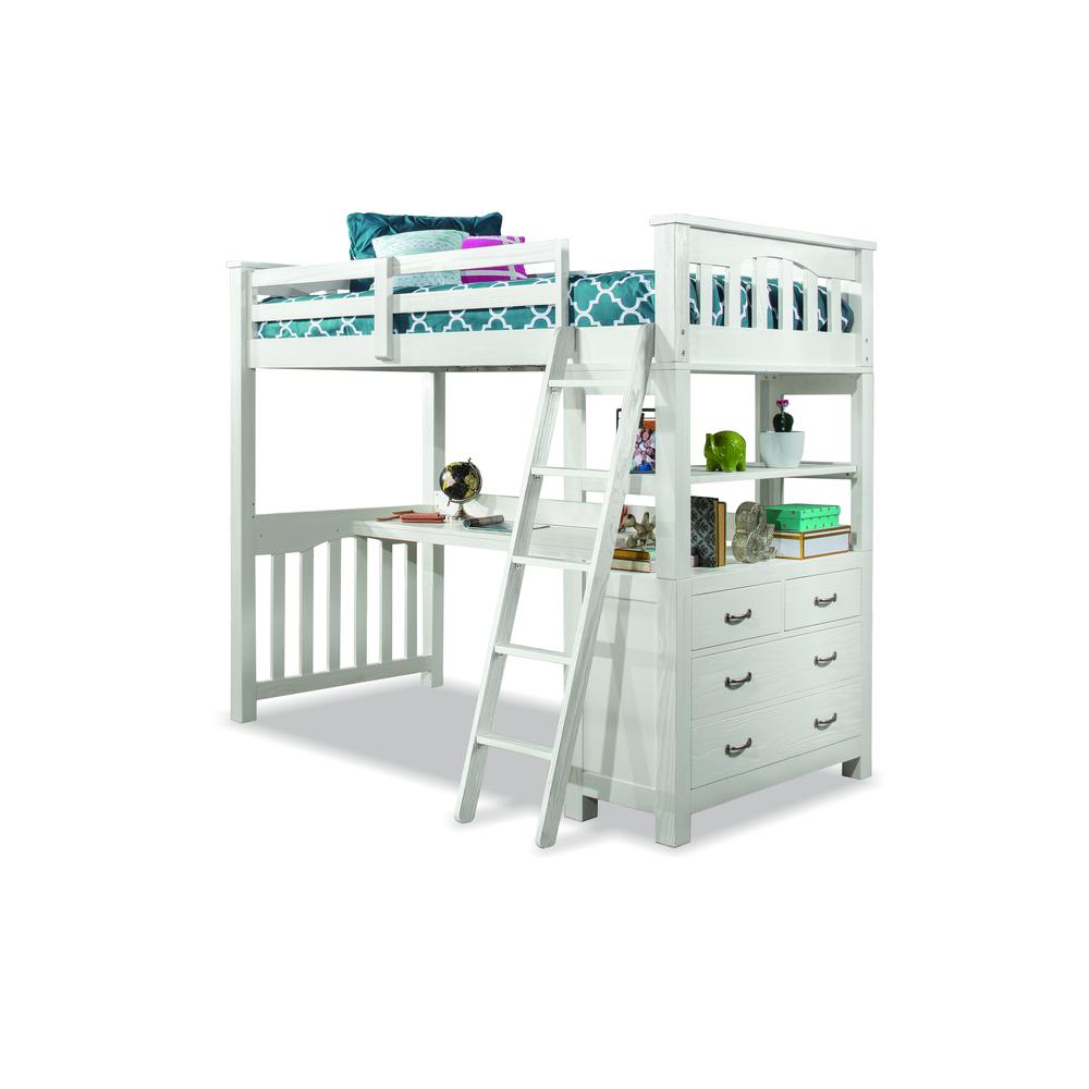 Highlands Loft Bed - Twin - White Finish. Picture 12