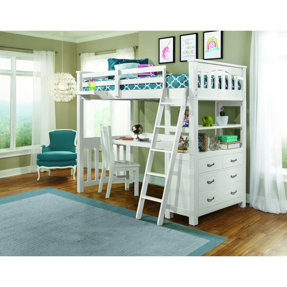Highlands Loft Bed - Twin - White Finish. Picture 8