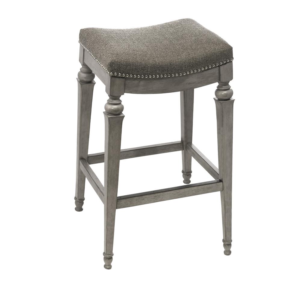 Vetrina Backless Non-Swivel Counter Height Stool, Weathered Gray. The main picture.