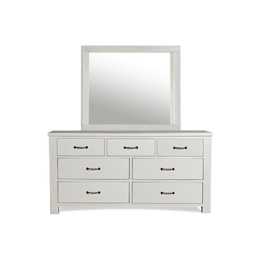 Hillsdale Kids and Teen Highlands Wood 7 Drawer Dresser with Mirror, White. Picture 2