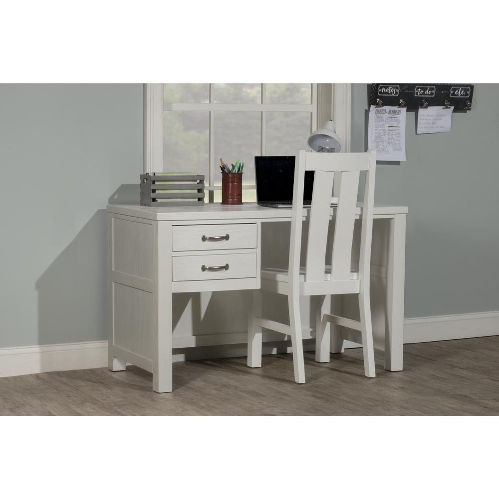 Hillsdale Kids and Teen Highlands Wood Desk and Chair, White. Picture 1