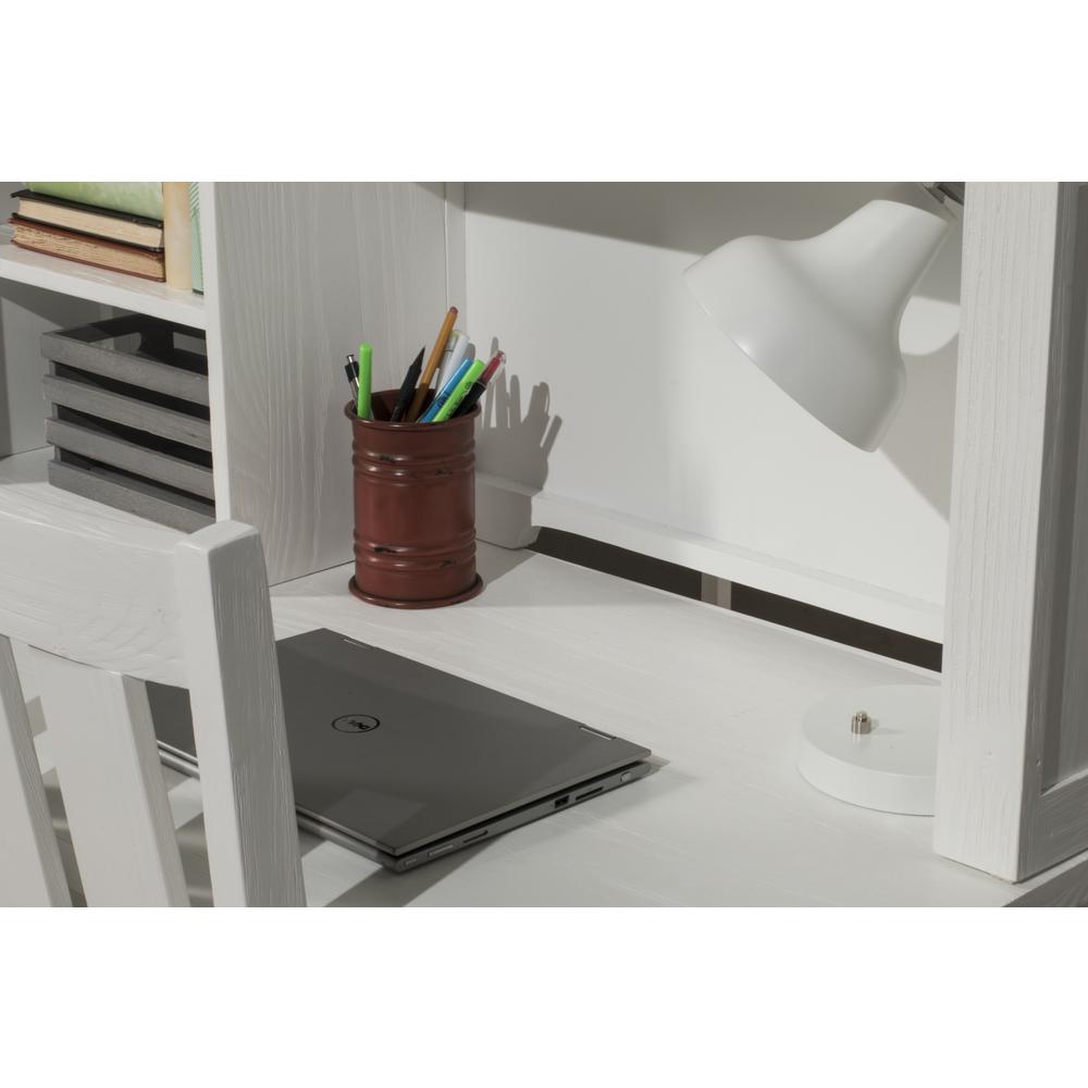 Highlands Desk with Hutch - White Finish. Picture 4