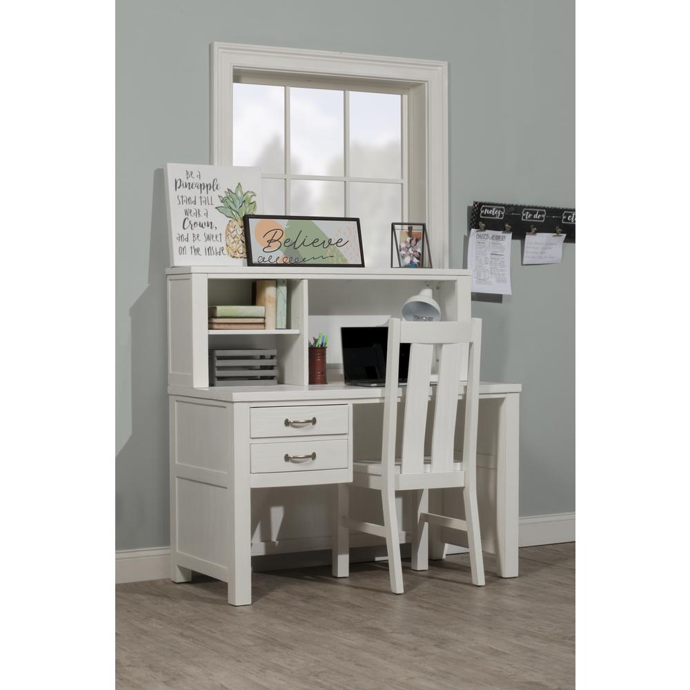 Hillsdale Kids and Teen Highlands Wood Desk with Hutch, White. Picture 1