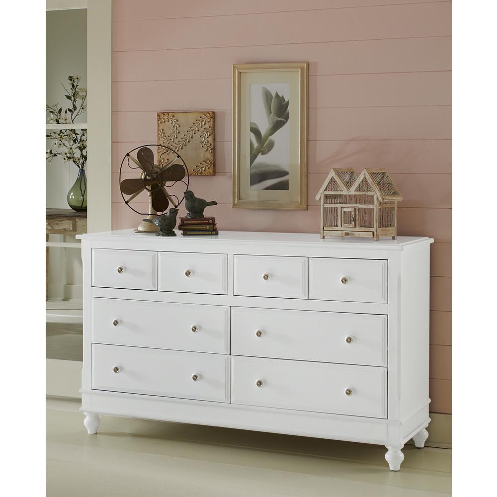 Hillsdale Kids and Teen Lake House Wood 8 Drawer Dresser, White. Picture 5