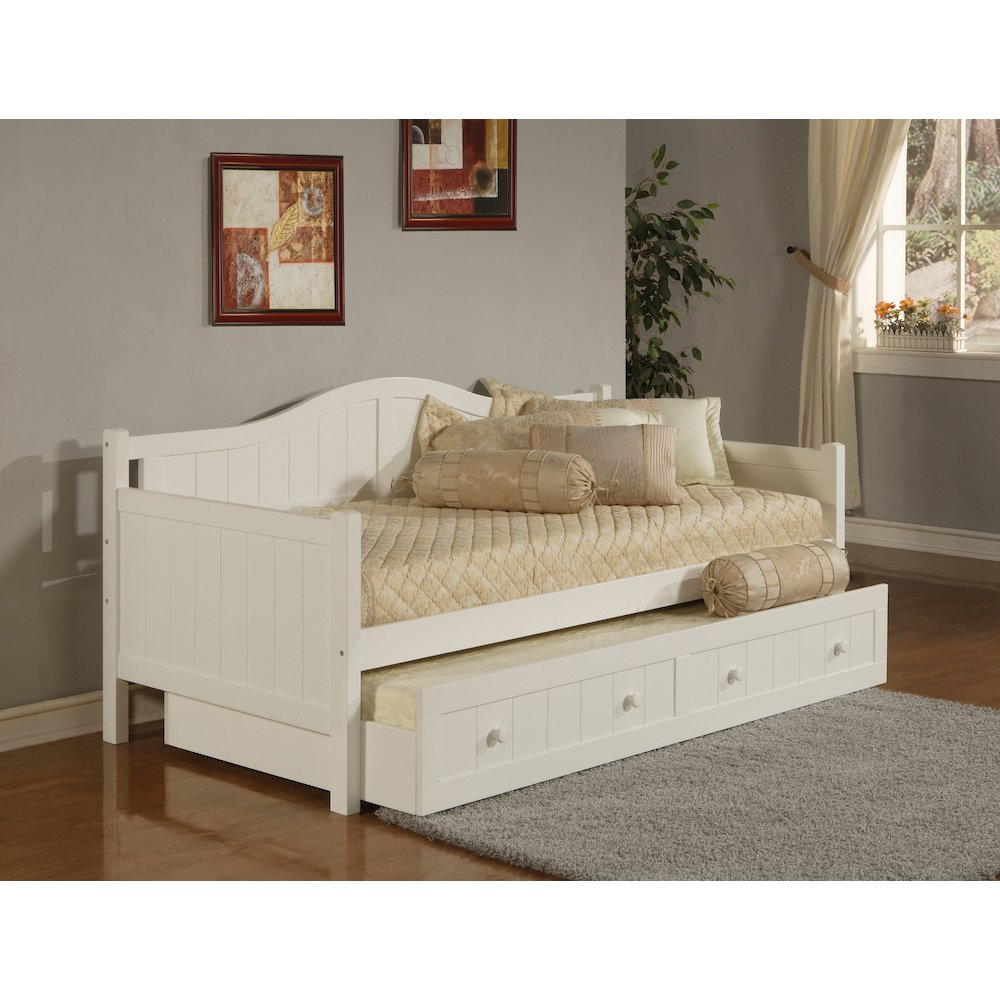 Staci Daybed w/Trundle - White. Picture 1