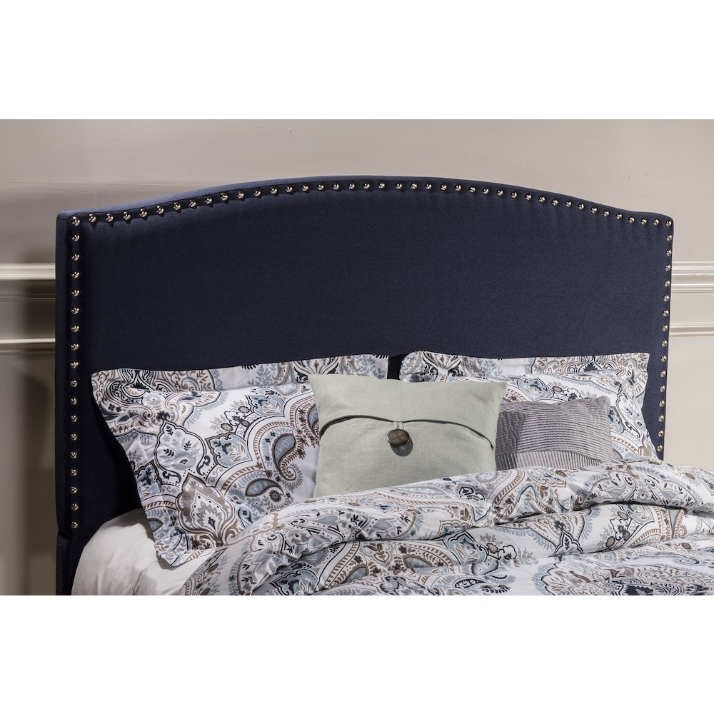 Kerstein Fabric Headboard - Twin - Headboard Frame Not Included - Navy Linen '. The main picture.