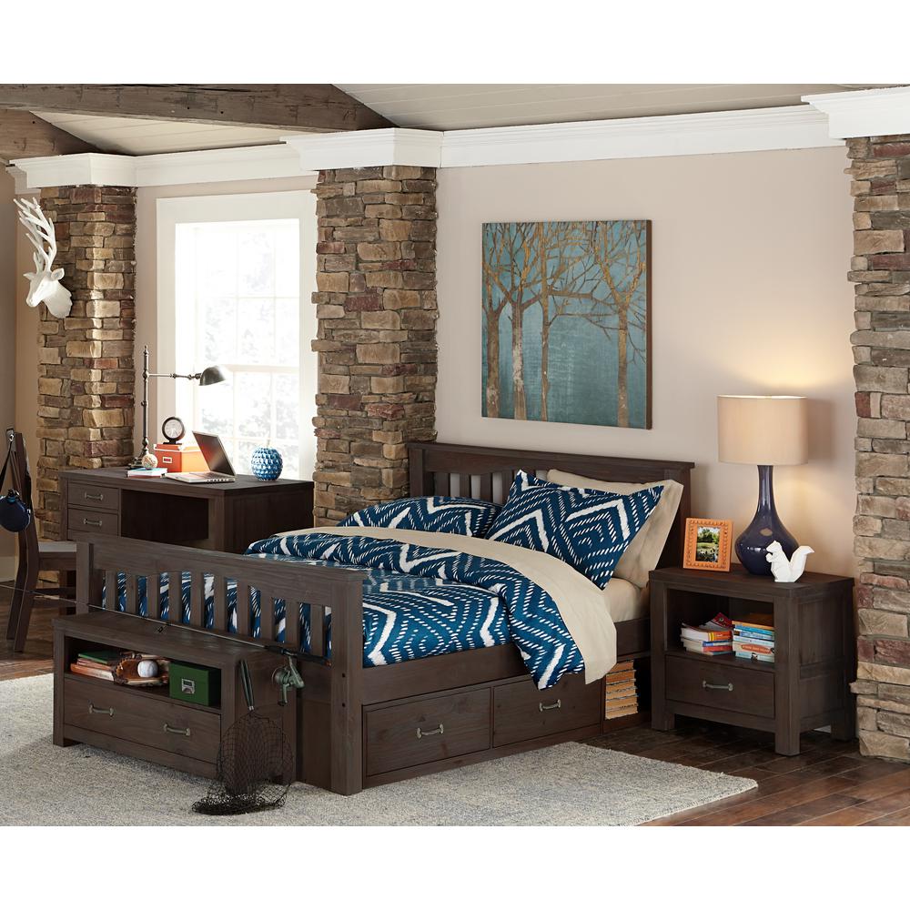 Hillsdale Kids and Teen Highlands Harper Wood Full Bed with Storage, Espresso. Picture 1