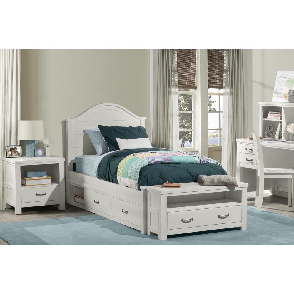 Payton Wood Twin Bed with Storage, Stone. Picture 1